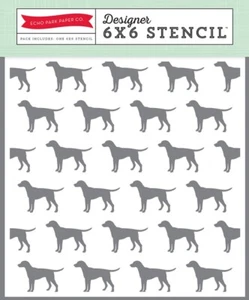 Dog - 6x6 Echo Park Designer Stencil PS104036 - Picture 1 of 1