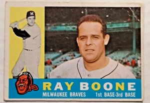 1960 Topps #281 Ray Boone Milwaukee Braves Fair/Good - Picture 1 of 3