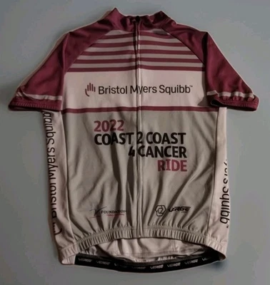 *2022* Велосипедная майка Bristol Myers Squibb *Coast 2 Coast 4 Cancer Ride* мужская Sm - Изображение 1 из 4