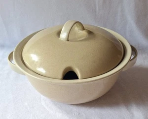 Mikasa Stone Craft Sand Piper Covered Serving Dish Soup Tureen - Round - CF404 - Picture 1 of 4