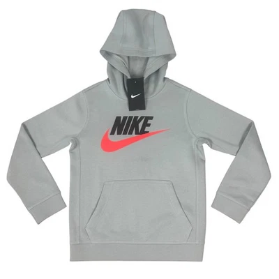 Nike Sportswear Club Fleece Big Kids Pullover Hoodie CJ7861-077 Grey Size Medium - Image 1 of 4