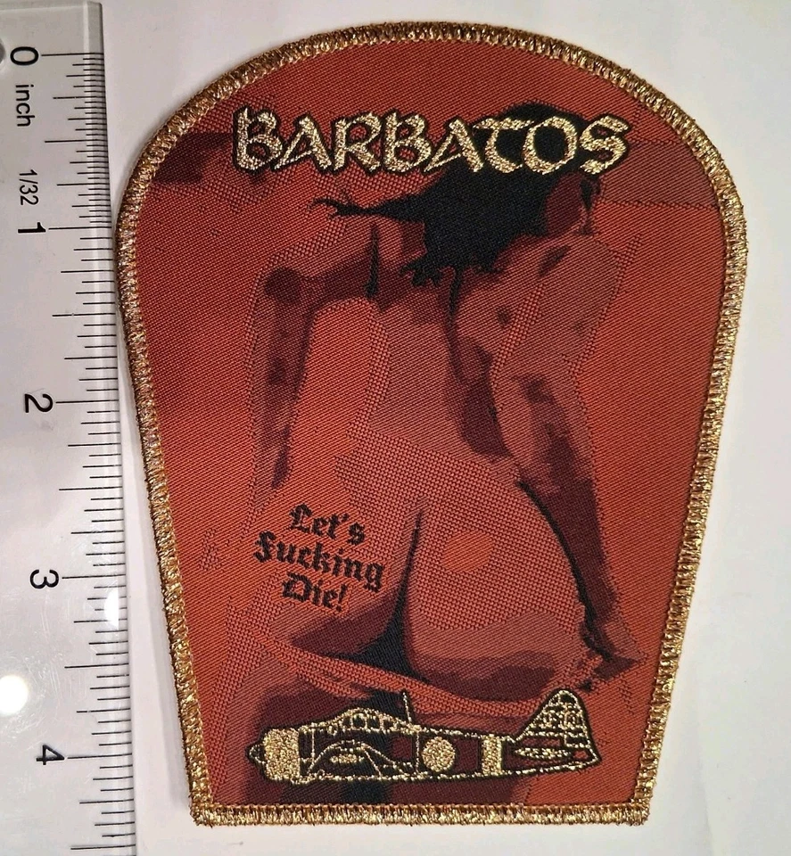 Barbatos Lets Fn Die Woven Patch Barbatos Band Abigail Metallic Gold Border  - Image 1 of 1