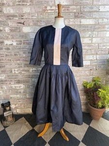 Teen Accra New York Marine Cocktailkleid Fit and Flare Vintage-Stil Größe 10 - Bild 1 von 11