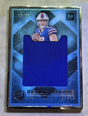 JOSH ALLEN 2018 PANINI ELEMENTS XENON ROOKIE X-JA SILVER /99 MEMORABILIA JERSEY - Image 1 of 4