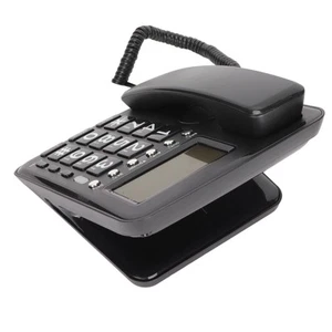 Corded Telephone Caller ID Full Hands Free Fixed Landline With Blue Screen Fo CB - Afbeelding 1 van 28