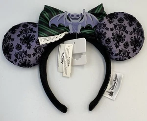Disney Parks 2018 Haunted Mansion Ears Headband Black Purple Green New - Picture 1 of 6