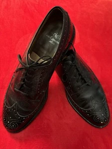 Wright Arch Preserver 10.5D Black Pebble Grain Calf Running Board Wingtips EUC - Bild 1 von 15