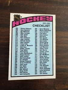1976-77 OPC Hockey Checkliste #377 NM und unmarkiert O-Pee-Chee - Bild 1 von 2