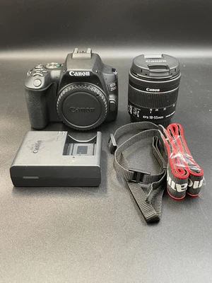 Canon EOS 250D 24.1 MP Digital SLR Camera - Black (Kit with 18-55mm F/3.5-5.6... - Image 1 of 4