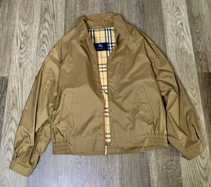 Burberry London Gabardine Harrington Jacket Men’s Size XXL Nova Check - Picture 1 of 20