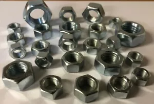 1/4", 5/16", 3/8", 7/16", 1/2", 5/8", 3/4", 7/8", UNC, tuercas completas, BZP. - Imagen 1 de 5