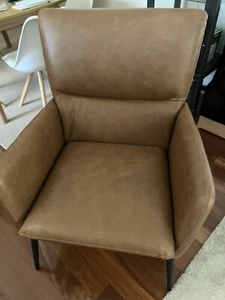 Nick Scali Barbini Tan coloured Leather Arm chair - RRP $1690 - Picture 1 of 5