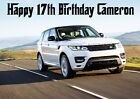Personalised Land Rover Card Birthday Range Rover Sport Supercar Fast Car