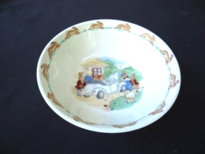 royal doulton bunnykins bowl bone china dads garage vintage car petrol - Picture 1 of 4