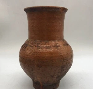Vintage Handmade Clay Pot Rustic Antique Vase Collectible Early 20th Century - Picture 1 of 6