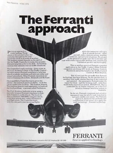 1974 Advert for FERRANTI Air Traffic Control Applied Technology Print Ad 744L - Picture 1 of 1