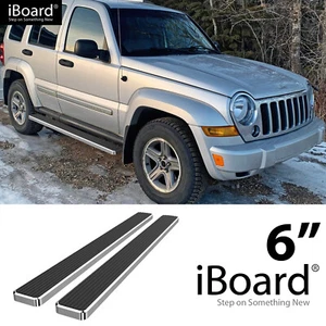 APS Polished Stainless Steel Side Steps 6in Fit Jeep Liberty 02-07 - Picture 1 of 6