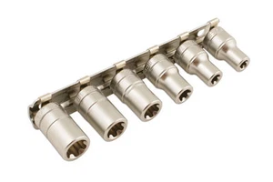 Laser 5616 Torx Plus Socket Set 6 Piece 6EP - 12EP 1/4" Not Standard Torx Star - Picture 1 of 3