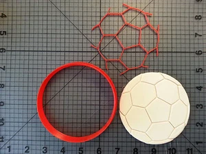 Soccer Ball Cookie Cutter and Stamp - Picture 1 of 2