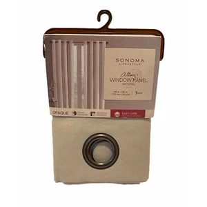 Sonoma Alton Window Panel Natural Color 50” X 84” Opaque Privacy Curtains - Picture 1 of 8