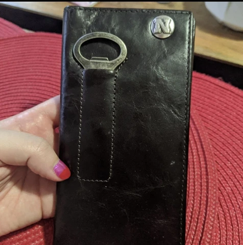 Nebraska Huskers leather wallet Cover