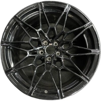 Bmw 19x10.5 M3 M4 BLACK REAR Wheel OEM Rim Factory Stock 2021-2024 - Image 1 of 4
