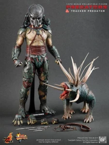 NUEVO Hot Toys MMS 147 Predators Tracker Predator con perro figura de acción de 14 pulgadas - Imagen 1 de 16