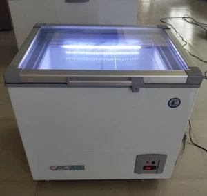 -65℃ 108L Ultra Low Temperature Freezer Glass Door Display Biological Seafood - Picture 1 of 17