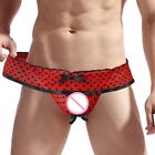 Bold And Revealing Men's Red Mesh Bikini T Back Pants For An Adventurous Style