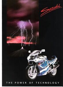 Suzuki Range 1991 UK sales brochure GSXR750M GSXR1100M RGV250M Kevin Schwantz