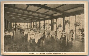 HONOLULU T.H. POSTAL ANTIGUA HAWAII NIUMALU HOTEL COMEDOR LANAI - Imagen 1 de 2
