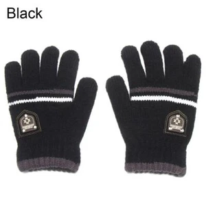 Kids Gloves Winter Full Finger Gloves Knitted Soft Children Mittens 6-12y Boys G - Picture 1 of 30