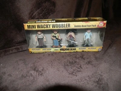Funko AMC The Walking Dead Mini Wacky Wobbler Bobbleheads Paquete de 4 NUEVO Foto 1 de 4