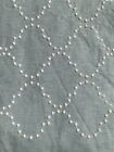 Woven Cotton With White Scalllop Dot Raised Embroidery Fabric About 56x45”