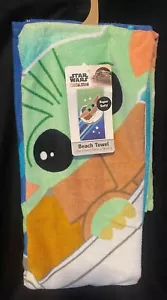 Toalla de playa súper suave Star Wars Mandalorian GROGU 27 pulgadas x 54 pulgadas nueva - Imagen 1 de 2