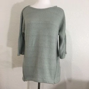 Simply Noelle Womens Sweater XS 4-6 Gray Zipper Details 3/4 Sleeves Knit - Picture 1 of 10