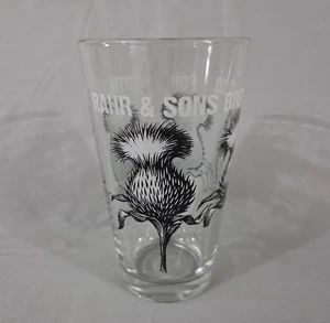 Rahr & Sons Brewing Co Iron Thistle 6" Beer Pint Glass Fort Worth Texas - Imagen 1 de 6
