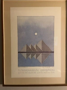 Mark Mutchnik 1978 “Pyramid Variation 17” Tutankhamun Exhibition Poster Signed - Picture 1 of 11