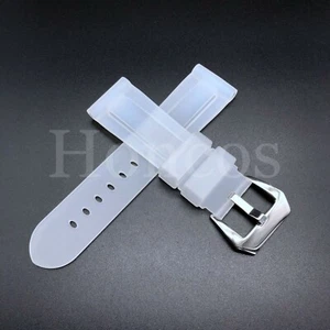 22 24 26MM Black Blue Rubber Strap Band Diver Pro Replacement Fits For Breitling - Picture 1 of 148