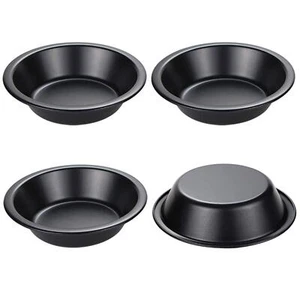 Mini Pie Pans 5 Inch Pie Tins 4 Pack Nonstick Round Bread and Meat Bakeware - Picture 1 of 4