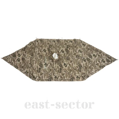 Turkish Army Military Poncho Shelter Tarp Half Tent Lavvu Tarpaulin Camouflage - Image 1 of 4