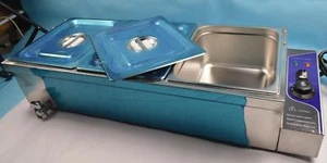 OPEN BOX 3 Pots Food Warmer 6" Deep 1/2 size Pan Bain Marie Steamer 1500W - Picture 1 of 21