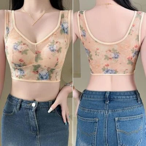 Ice Silk Lace Cooling Comfort Bra, Lace Buttonless Comfortable Bra* Nice - Picture 1 of 17