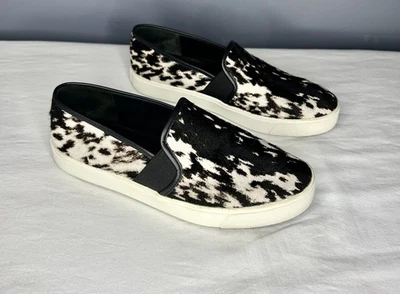 Vince Blair Shoes Womens Size 7 EUR 37 Calf Hair Slip On Sneakers Flats Animal - Image 1 of 4