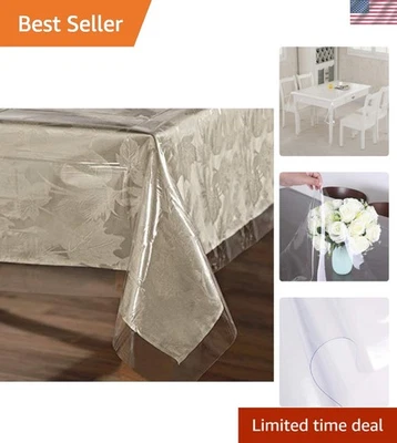 Versatile 60x84 Inch Stain Resistant Table Cover - Ideal for All Occasions - Image 1 of 4