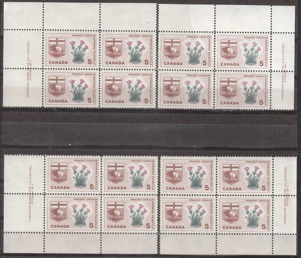 W CANADA 0422 PBK1 (1-4) PROVINCIAL FLOWER EMBLEM - Image 1 of 1