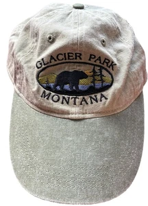 Ouray Glacier National Park Montana Hat Cap Adjustable Strap Back OSFM Bear - Picture 1 of 7