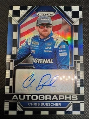 2023 Prizm Racing Chris Buescher Checkerd Flag Auto /50 - Image 1 of 2