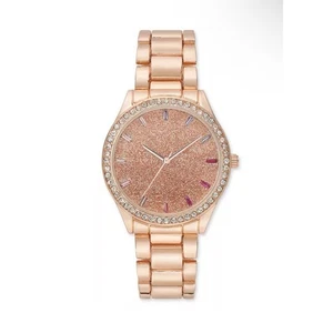 Goldfarben Glitzer Zifferblatt Armband Uhr Baguette Kristall Anzeigen Geschenk für sie NEU - Bild 1 von 22