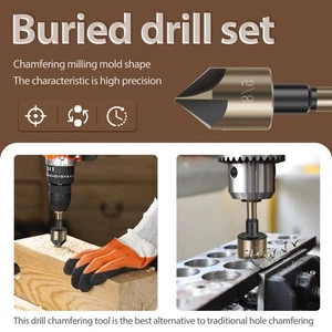 5 Pcs Countersink Drill Bit Set Efficient High Speed Steel Metal Drill Bit stCEJ - Picture 1 of 11